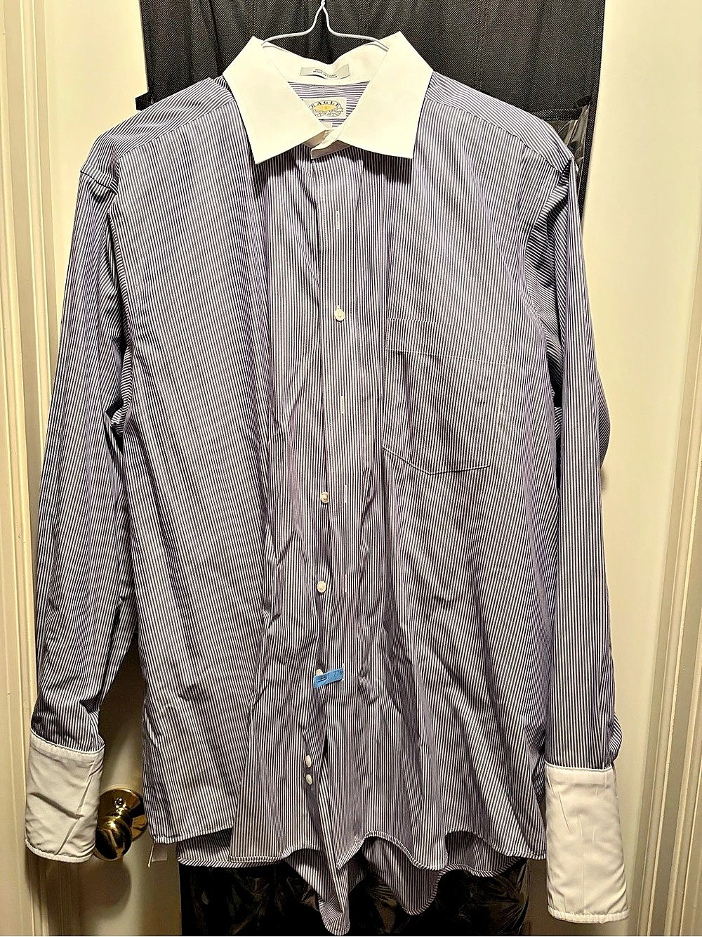 Eagle Striped Cotton Shirt - 17.5